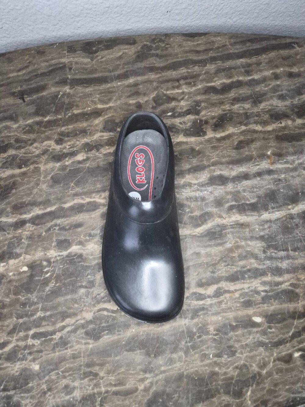 Klogs Black Rubber Non Marking Slip Resistant Nurse Chef Slip On Clogs Shoes Sz6